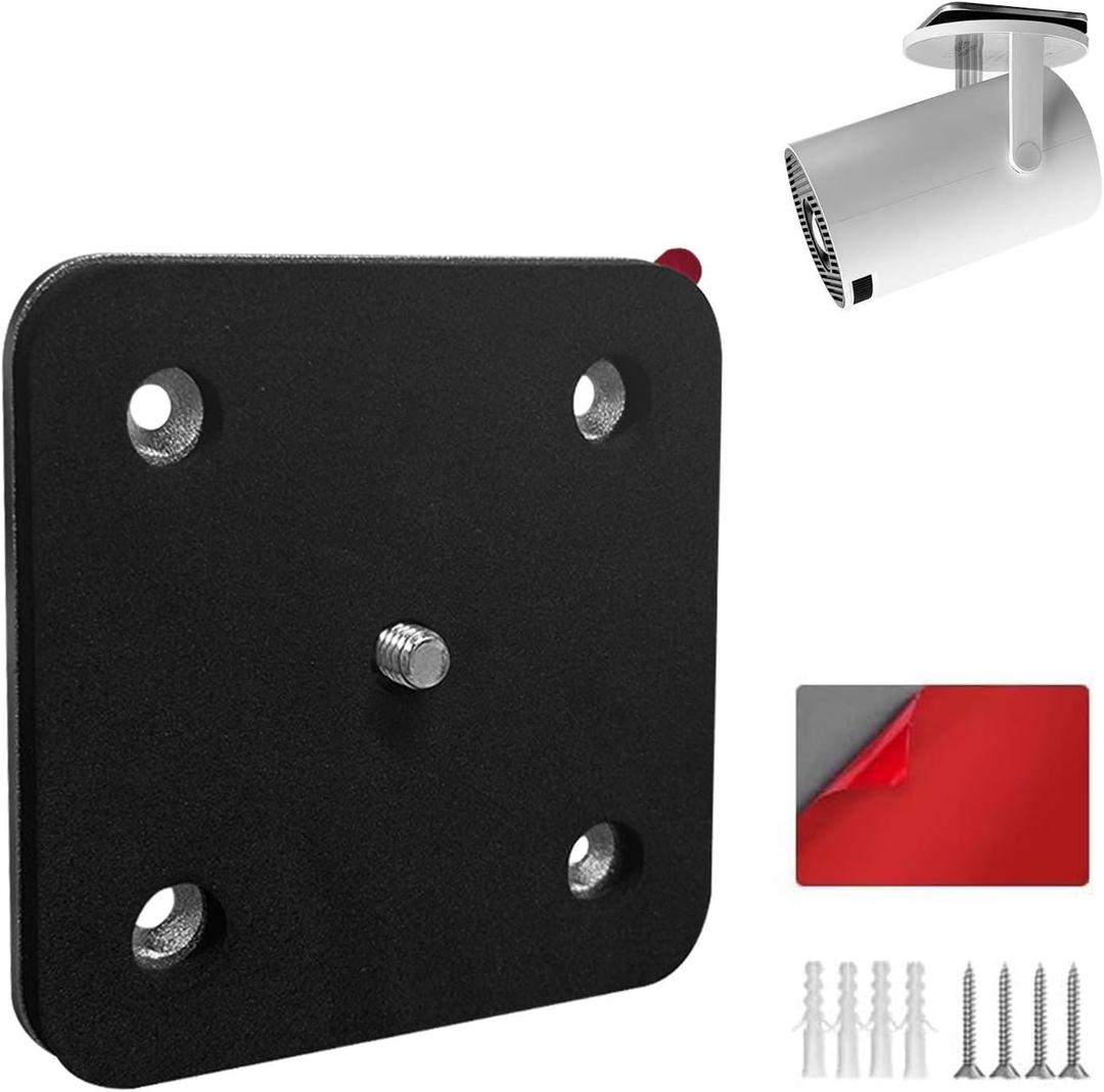 Drill Free Wall Mount Compatible with HY300PRO Mini Projector Ceiling Mount, HY300 PRO Accessories Aluminum Wall Mount Stand (Black)