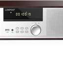 Compact System Micro HiFi System, CD Stereo System, 40 Watts RMS Music System with CD Player, FM Radio, Bluetooth, AUX-in, Headphone Output, DSP Tech, Clear Sounds and Rich Bass Sound,Silver