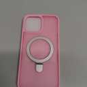 Compatible with iPhone 15 Pro Max Case with Invisible Magnetic O-Ring Stand Military-Grade Translucent Case for iPhone 15 ProMax 6.7" [Compatible with Mag-Safe][Great Grip Feeling], Pink