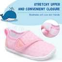 LeIsfIt Toddler Water Shoes Boys Girls Barefoot Aqua Socks Kids Breathable Quick-Dry Swim Shoes for Beach Pool Surf, Pink, 9 Toddler