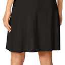 Star Vixen Women's Plus-Size Short-Sleeve Ballerina Wrap Dress (Black)