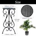 NAKUPE Metal Plant Stand Indoor Outdoor, Single Flower Pot Stands 22.5 Inch Tall, Planter Pedestal Holder for Patio Corner Garden Porch Farmhouse, Black(1 Pack)
