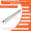 QuliMetal 7537/65903 22.5" Flavor Bars for Weber Spirit 300 Series(with Side Burner Knobs), Spirit E310, E320, Spirit 700, Genesis Silver Gold Platinum B/C, Weber 900, Heat Plates for Weber 7536