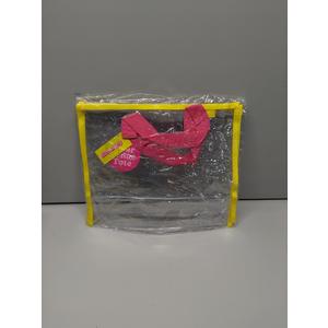 Citrus Bay Clear Venue Tote. Pink & Yellow
