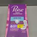 Poise Ultra Thin Incontinence Pads & Postpartum Incontinence Pads, 6 Drop Ultimate Absorbency, Long Length 26 Pcs 3 Packs