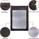 STUs 100 Pack Mylar Bags 5.9 x 8.7 Inch Smell Proof Bags with Clear Window Foil Pouch Bag Flat Bags Matte Black