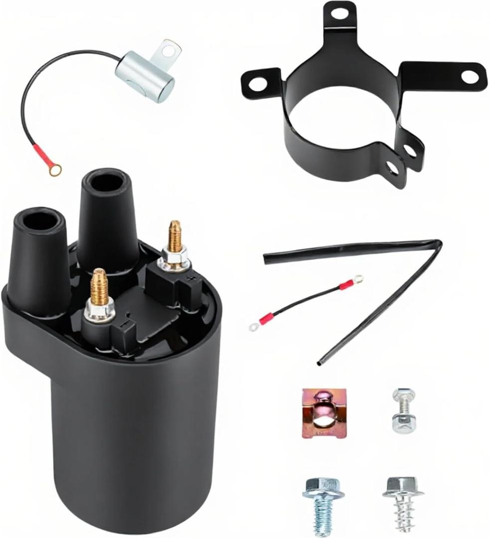 Electronic Ignition Coil Set Fits Onan B43 B48 BF CCK NHC P-Series Engines, Replaces HE166-0761, 166-0820, 541-0522, Compatible with John Deere 318 420 F910 Lawn Tractors & Skid Steer Loaders
