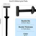 3 x Nylon Universal Cable Tie Buckle,Heavy Duty Self-Locking Zip Ties Holder with Pin & Button Design,UV Resistant Black Zipties for Car Daily Auto Fixing(30pcs)