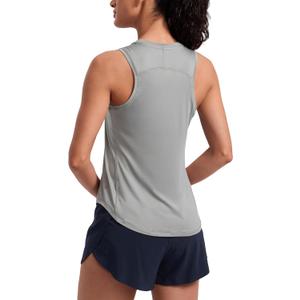 CRZ YOGA Lightweight Workout Tank Tops for Women - Athletic Running Sleeveless Shirts Racerback High Neck T-Shirt XS