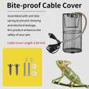 Reptile Heat Lamp Guard with Anti-Bite Brass Ceramic Emitter Basking Heater Lamp Holder,Radiant Heat Panel Reptile Holder Accessories for Turtles Chicks Lizard Snake Bulb Not Included (2Packs)