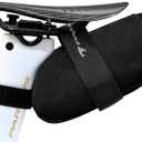 PARDUS Bike Saddle Bag, Water Resistant Bicycle Seat Bag, Durable Under Seat Storage Pouch with Multi-Tool Sleeves, Small Compact Bike Bag, Black