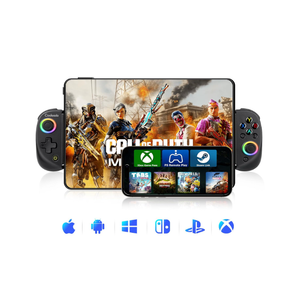 Wireless Mobile Gaming Controller for IOS & Android, Bluetooth Smartphone/Tablet Handheld Joystick Gamepad with Adjustable Clip for iPhone/iPad/Samsung etc.Support Xbox/PS3/4/Switch/PC (Red+Blue)