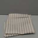 jinchan Striped Linen Kitchen Curtains 24 Inches Tier Curtains Farmhouse Modern Cafe Style Small Window Treatments Airy Light Filtering Rod Pocket for Living Room Bathroom 2 Panels Taupe Grey