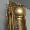 Gold Curtain Rod for Windows 30 to 60 Inch, 2 Pack 5/8 Inch Diameter Adjustable Curtain Rods With Brackets, Heavy Duty Easy to Install, Suitable for Bedrooms and Outdoor