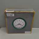 Bernhard Products Retro Wall Clock 9.5 Inch Hunter Green Kitchen 50's Vintage Design Round Silent Non-Ticking Quartz Battery Operated Clocks for Home Office School Classroom Kids Bedroom Living Room