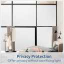 rabbitgoo Window Privacy Film, Non-Adhesive Frosted Glass Window Film for Bathroom, Static Cling Heat Blocking Stickers for Home Indoor Opaque Frosting Coverings House Tint, Matte White 29.5" x 78.7"
