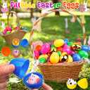 Adisher 100Pcs Easter Eggs, Plastic 3.0" Colorful Easet Eggs with 6Pcs Golden Eggs Bulk Empty Fillable for Easter Hunt Party Favor Basket Stuffers, Filling Treats, Classroom Prize Supplies for Kids
