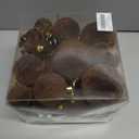 36pcs Velvet Ornaments for Christmas Trees, Flocked Christmas Balls Sets Assortment for Xmas Tree Holiday Decor (Brown)