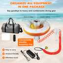 Scuba Diving Ventilator System, Portable Tankless Lung Underwater Breathing Device with 50FT Long Tube, High-Flow Rechargeable Air Compressor for Snorkeling, Recreational Diving & Fishing