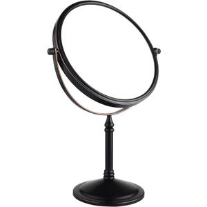 Nicesail Tabletop Magnifying Makeup Mirror with 10X Magnification, Double-Side Magnified Mirror, 360 Swivel Cosmetic Mirror for Table Desk Bathroom Vanity, No Light Oil Rubbed Bronze (8 Inch, 10X) (Orb)