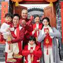 24 Pcs Chinese New Year Decor Decorations Bulk Lunar New Year 2025 Red Tassel Ornaments with Wealth Success Good Luck Hanging Decorations for Gifts Home Car Decor