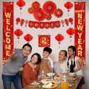 Chinese New Year Decorations 2026, Lunar New Year Decorations, Lunar New Year Banner, Chinese Red Lanterns, Lucky Paper Fans, Lunar New Year Decorations 2026