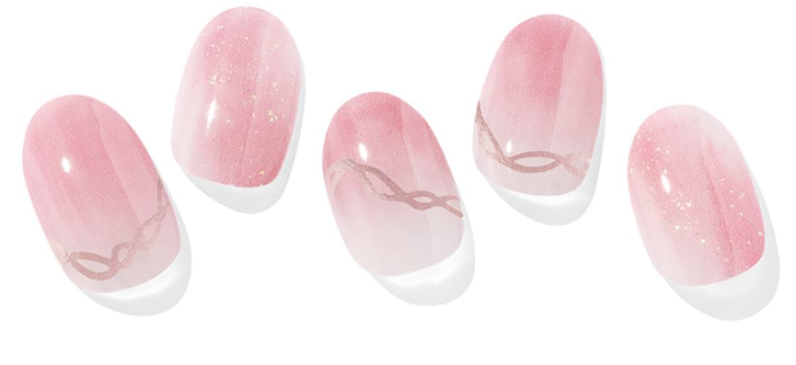ohora Semi Cured Gel Nail Strips (N Rosy Dew) - Pink, Solid, Works with Any UV/LED Lamps, Salon-Quality, Long Lasting, Easy to Apply & Remove - Includes 2 Prep Pads, Nail File & Wooden Stick