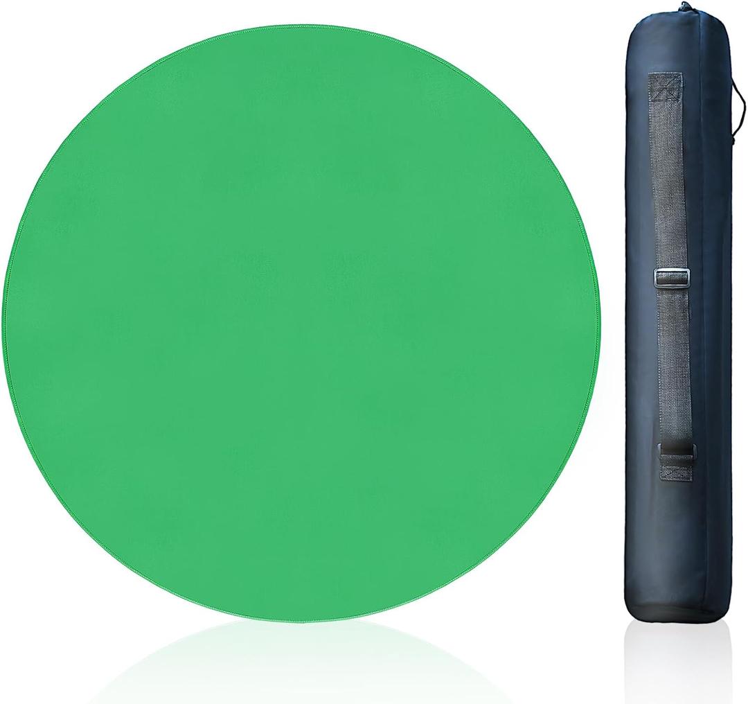 Large Round Tabletop Game Playmat,Rubber Table Mat Suitable for Playing Poker,Card,and Roleplaying Games.(140cmGreen), 140*140*0.2cm
