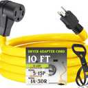 Kanayu 10 FT 5-15P to 14-30R 15Amp Dryer Adapter Cord Compatible Female Power Adapter 15 Amp 3 Prong Female Receptacle ONLY for 120V Device EV Power Cord