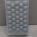 WIBIMEN Ice Cube Tray with Lid and Bin - Round Ice Trays for Freezer with Lid - Ice Cube Trays for Freezer with Ice Container (1"-2PACK Blue)