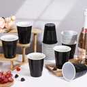 100 Pack Black Plastic Cups 12 oz,Disposable Cups for Party,Heavy Duty Drinking Cup,Graduation Shot Cups for Wedding Birthday Beer Taste Serving Snack Sample Tastings Barbecues Picnic