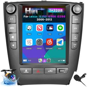 Roinvou Car Radio for Lexus IS250 IS350 IS300 2006 2007 2008 2009 2010 2011 2012, 9.7'' Touch Screen for IS250 IS300 IS350 with Carplay Android Auto Navigation Mirror Link Bluetooth HiFi FM RDS