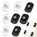 TRVL FIELDER Self Adhesive Caster Wheels, Appliance Rollers Appliance Slider for Kitchen, 360° Swivel Small Casters - Solve Coffee Maker Small Appliances Countertop Sliding (Black, Clear - 8 PCS)
