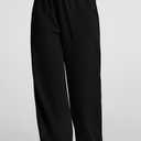 PRETTYGARDEN Womens Wide Leg Sweatpants High Waisted Baggy Lounge Sweat Pants Drawstring Athletic Flared Joggers with Pockets (Black, S)