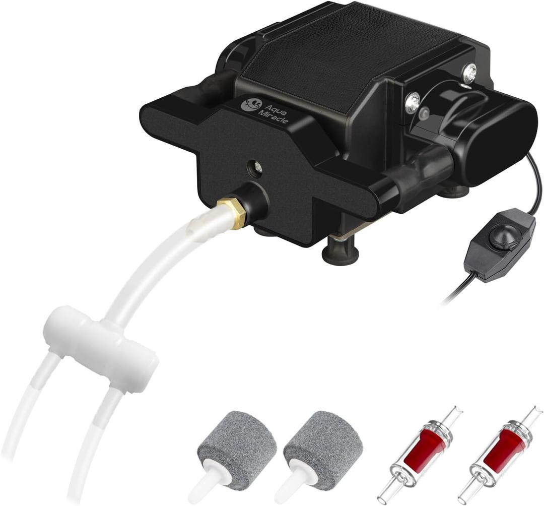 AquaMiracle Quiet Aquarium Air Pump 200/317/475GPH High Pressure Commercial Air Pump Pond Aerator Bubbler Hydroponics Air Pump Oxygen Pump