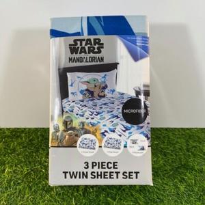 Brand New Yoda Kids 3-Piece Twin Sheet Set, Microfiber, White, Star Wars