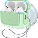 ESR for AirPods Pro 2 Case, Compatible with Airpods Pro Case 2nd / 1st Generation (2023/2022/2019), Compatible with MagSafe, Full Drop Protection Cover with Lanyard, Light Green