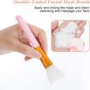 2 x 4 Pcs Silicone Face Brush with 2 Manual Face Scrub Brush, Facial Brushes for Cleaning, Exfoliating, and Skincare Routine