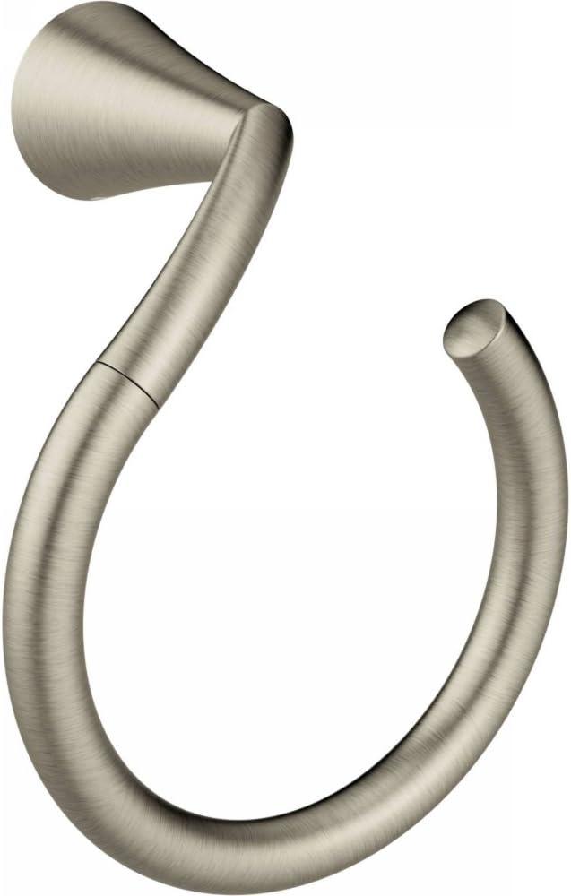 Moen YB2386BN Glyde Towel Ring, Brushed Nickel (1 Count (Pack of 1))