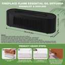 Volcano Humidifier Flame Fire Diffuser: 260ml Super Quiet Essential Oil Diffuser with 7 Colors Flame Light Spray Scent Humidifier with Waterless Auto Shut-Off Protection for Yoga Gym (Black)