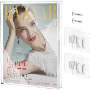 Clear Display Case for Magazine Book, Acrylic Magazine Book Frame Wall Mount, Collectible Magazine Book Storage, UV-Protection Display Magazine Book Showcase (11'' x 8.6'' x 0.75'')
100+ bought in past month