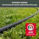 100ft Non-Expanding Garden Hose – Ultra-Light, Kink-Free, High-Pressure, Abrasion-Resistant, Durable, All-Weather, Eco-Friendly, Black&Gray