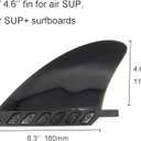 4.6" Soft Surf Fin Orange&Black for Surf Boards, SUP Paddleboards or Water SUP with No Tool fin Screw