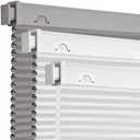 Grandekor No Tools No Drill Cordless Cellular Shades,28.5" W × 64" H,Light Filtering Honeycomb Blinds for Indoor Windows,UV Protection Privacy No Drill Blinds for Home,Door,White