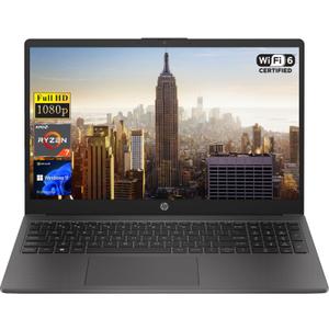 HP 255 G10 15.6" FHD Business Laptop, AMD Ryzen 7 7730U, 16GB RAM, 512GB PCIe SSD, Numeric Keypad, Webcam, Wi-Fi 6, HDMI, Windows 11 Pro, Black