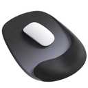 ErgoEase Ergonomic Mouse Pad with Gel Wrist Support - Premium Lycra Fabric, Non-Slip, Ideal for Laptop & Desktop, Office & Gaming，Desk Accessories (02Onxy Black)