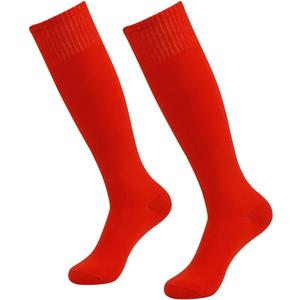 Soccer Baseball Softball Socks,Three street Unisex Knee High Solid Sport Tube Compression Football Socks 2-10 Pairs (Purple)