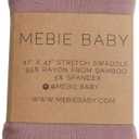 Mebie Baby Dusty Rose Stretch Swaddle, Modern and Neutral Swaddle Blanket for Baby Girl, Soft Baby Blankets, Newborn Swaddle Blanket, 0-3 Month, Comfy Wrap, Baby Essentials & Gifts (47" x 47")