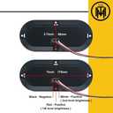 TMH 6" Oval Red LED Trailer Tail Light Surface Mount 10 LED Waterproof Stop Brake Turn Trailer Lights for Truck RV Bus Lorry Low-High Brightness 12V DC, 2PCS