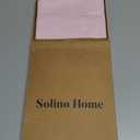 Solino Home Linen Placemats Set of 4 - Classic Hemstitch Pink Placemats 14 x 19 Inch - 100% Pure Linen Table Mats for Mothers Day, Spring, Easter